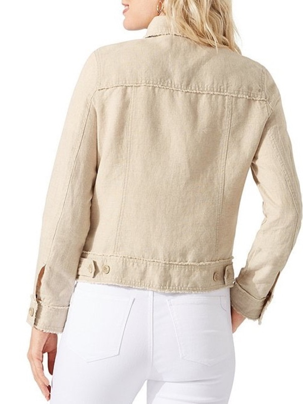 Tommy Bahama Women’s Large Linen Jacket Quiet Luxury Euro Summer Boho Natural - Picture 2 of 12